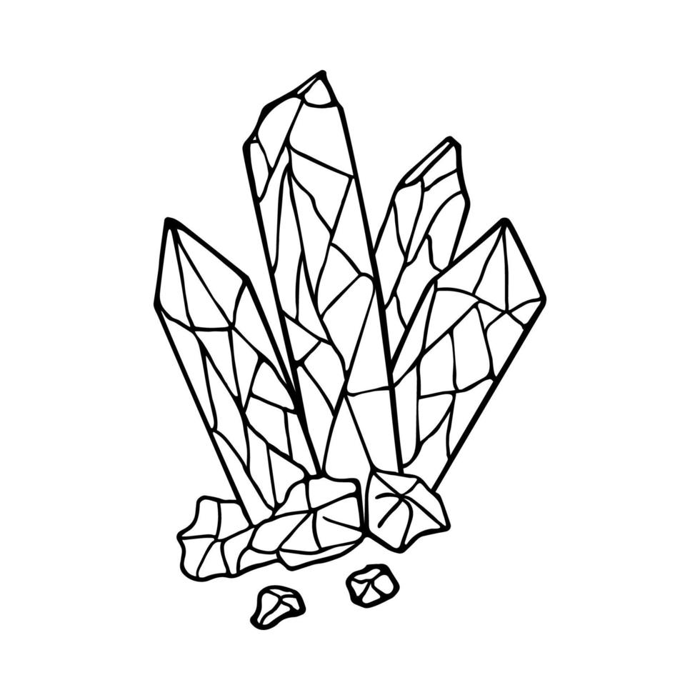 Kristalle Gekritzel Symbol vektor