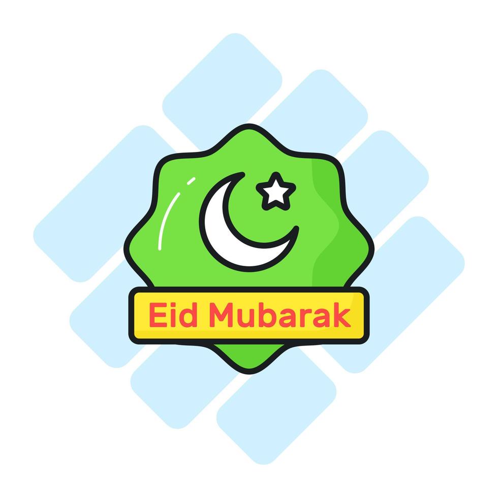 eid Mubarak Vektor Design im modern und modisch Stil, einfach zu verwenden Symbol