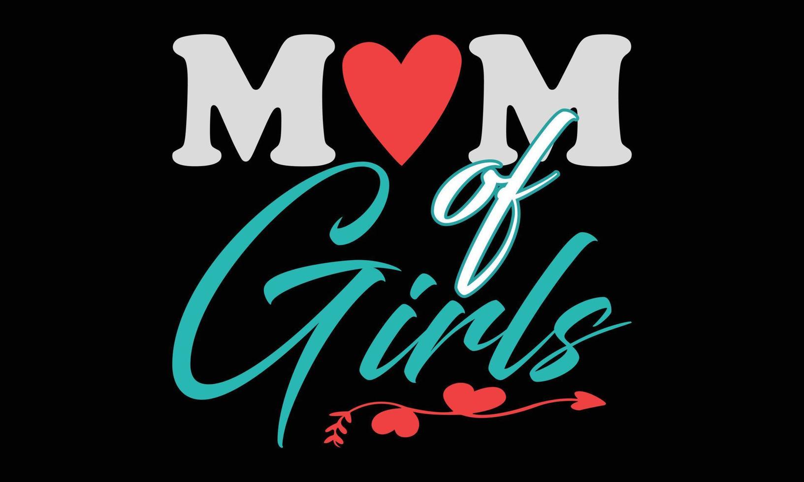 glücklich Mütter Tag, Mädchen Mutter, retro wellig svg T-Shirt Design. vektor