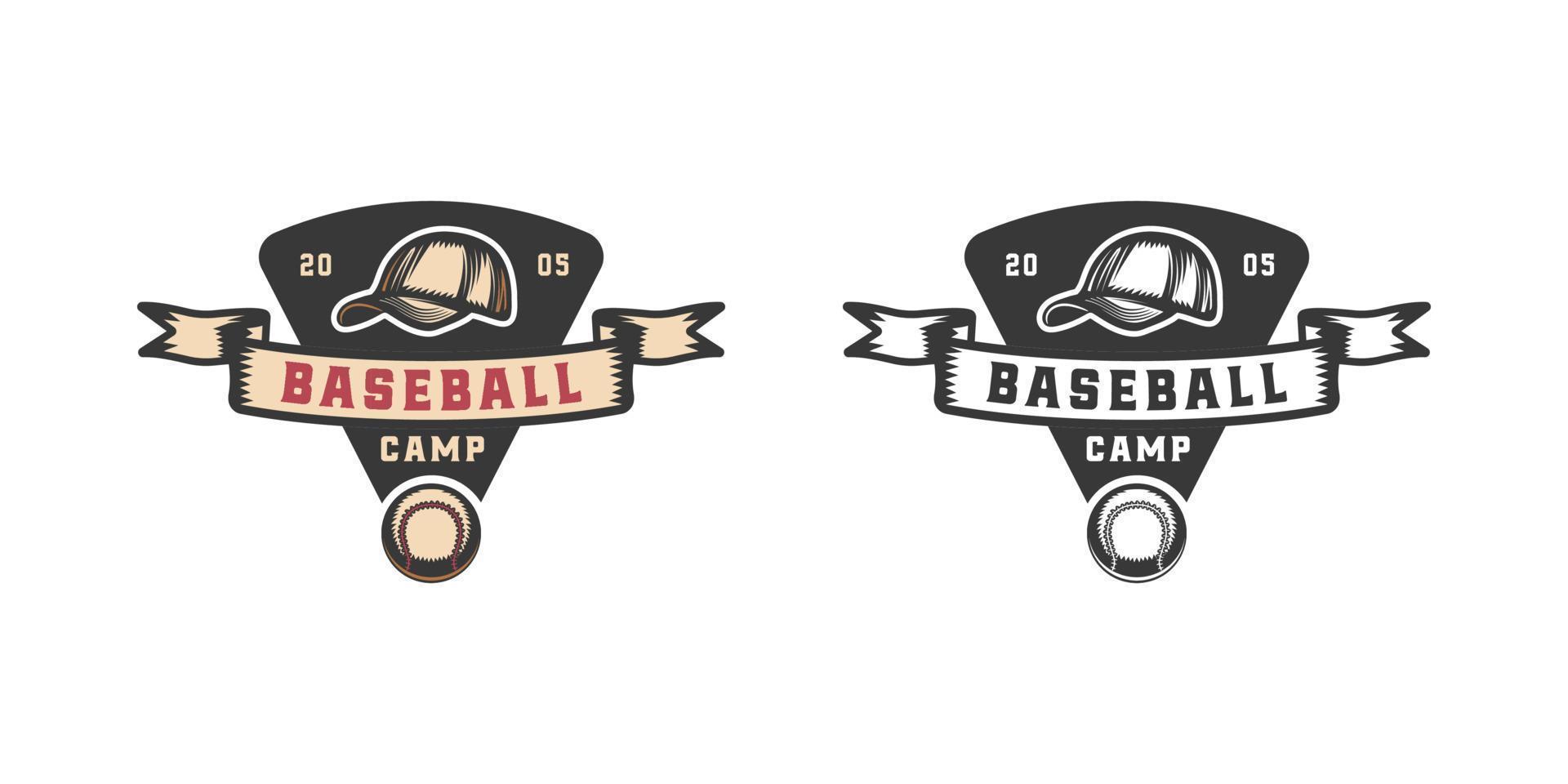 årgång retro baseboll sport emblem, logotyp, bricka, märka. märke, affisch eller skriva ut. svartvit grafisk konst. vektor illustration.