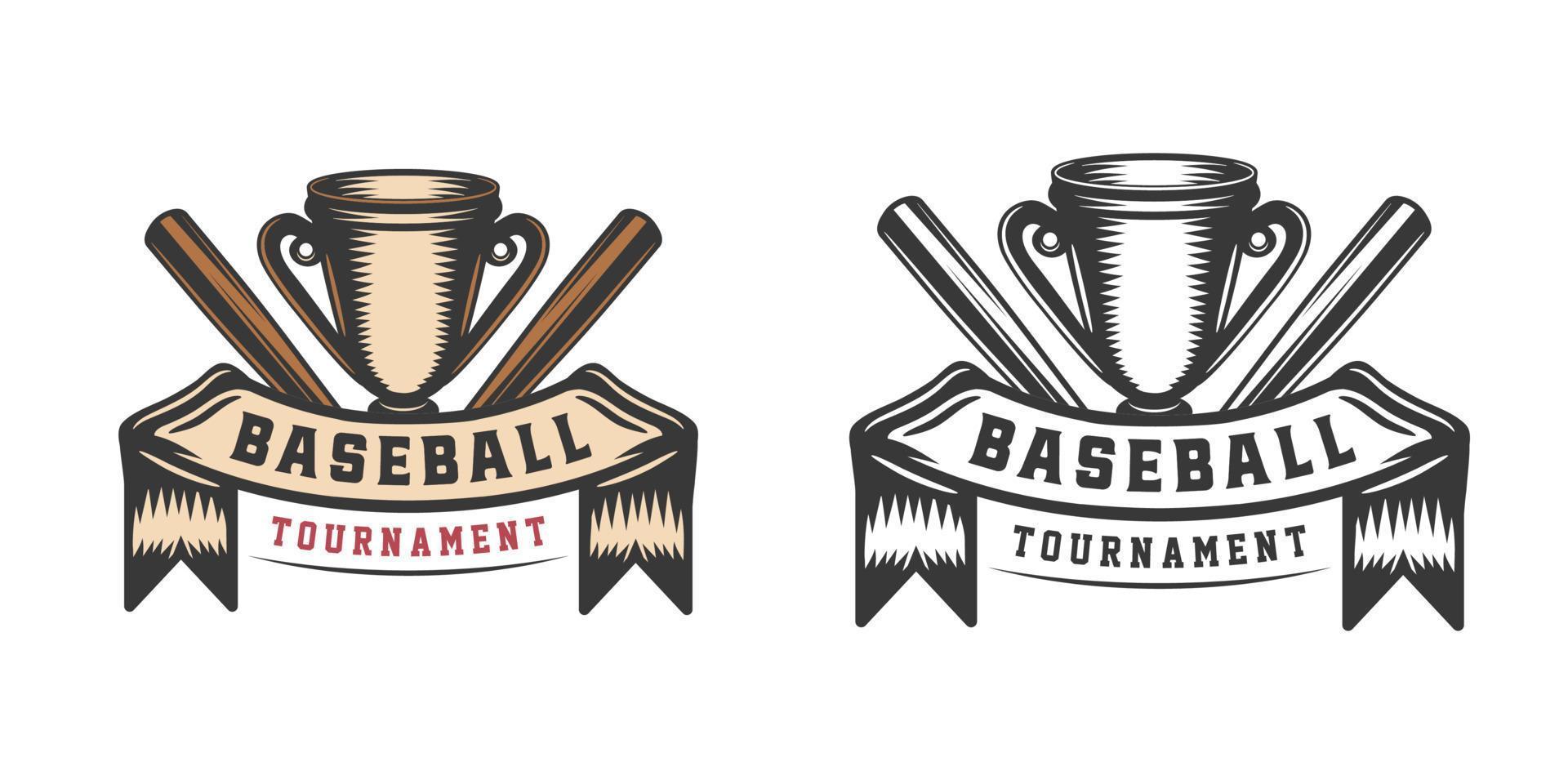 Jahrgang retro Baseball Sport Emblem, Logo, Abzeichen, Etikett. markieren, Poster oder drucken. einfarbig Grafik Kunst. Vektor Illustration.