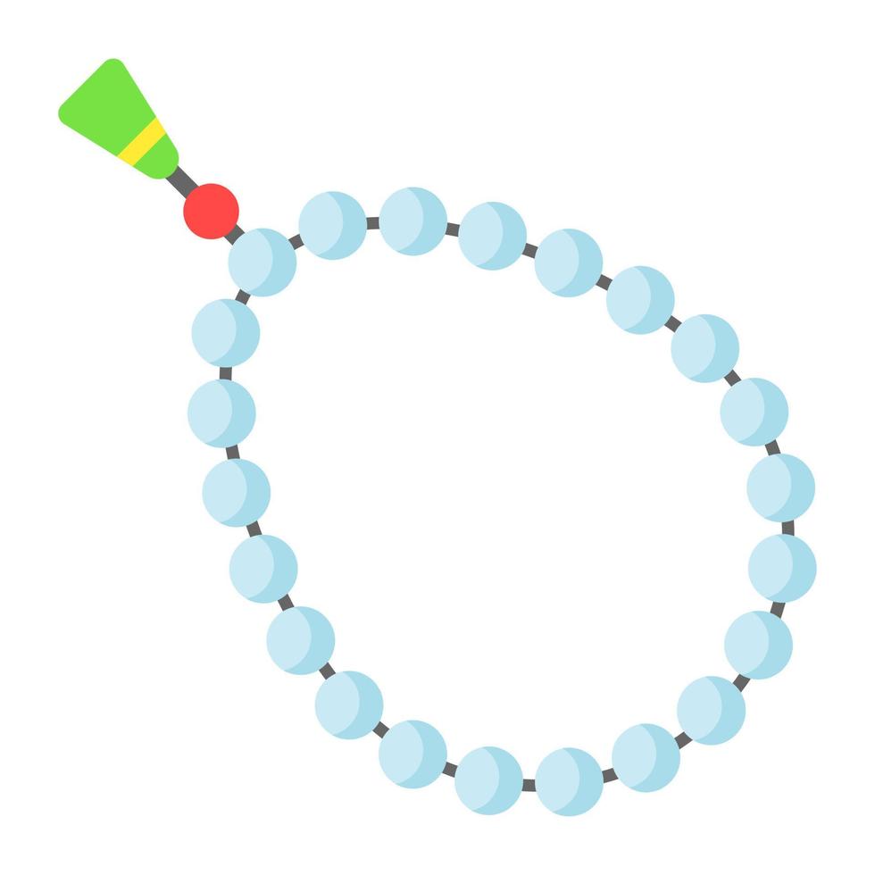 ein Kette von heilig Perlen zum Anbetung Konzept von Tasbih, heilig Rosenkranz Symbol vektor