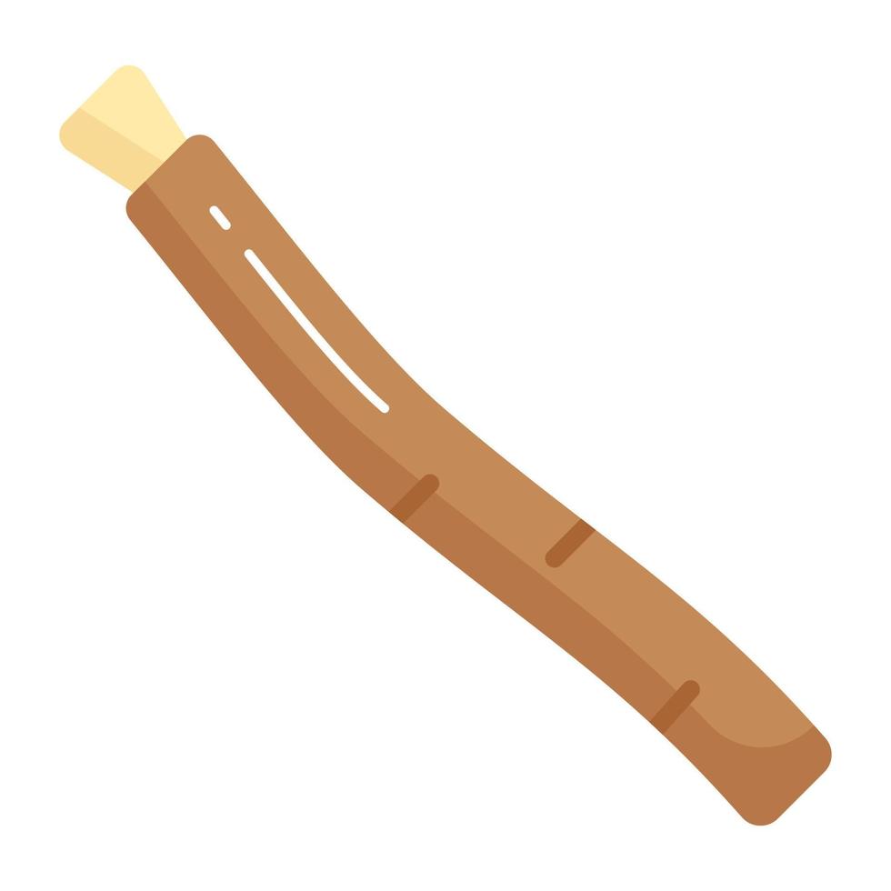 Zähne Reinigung Zweig, modern Vektor von miswak im editierbar Stil