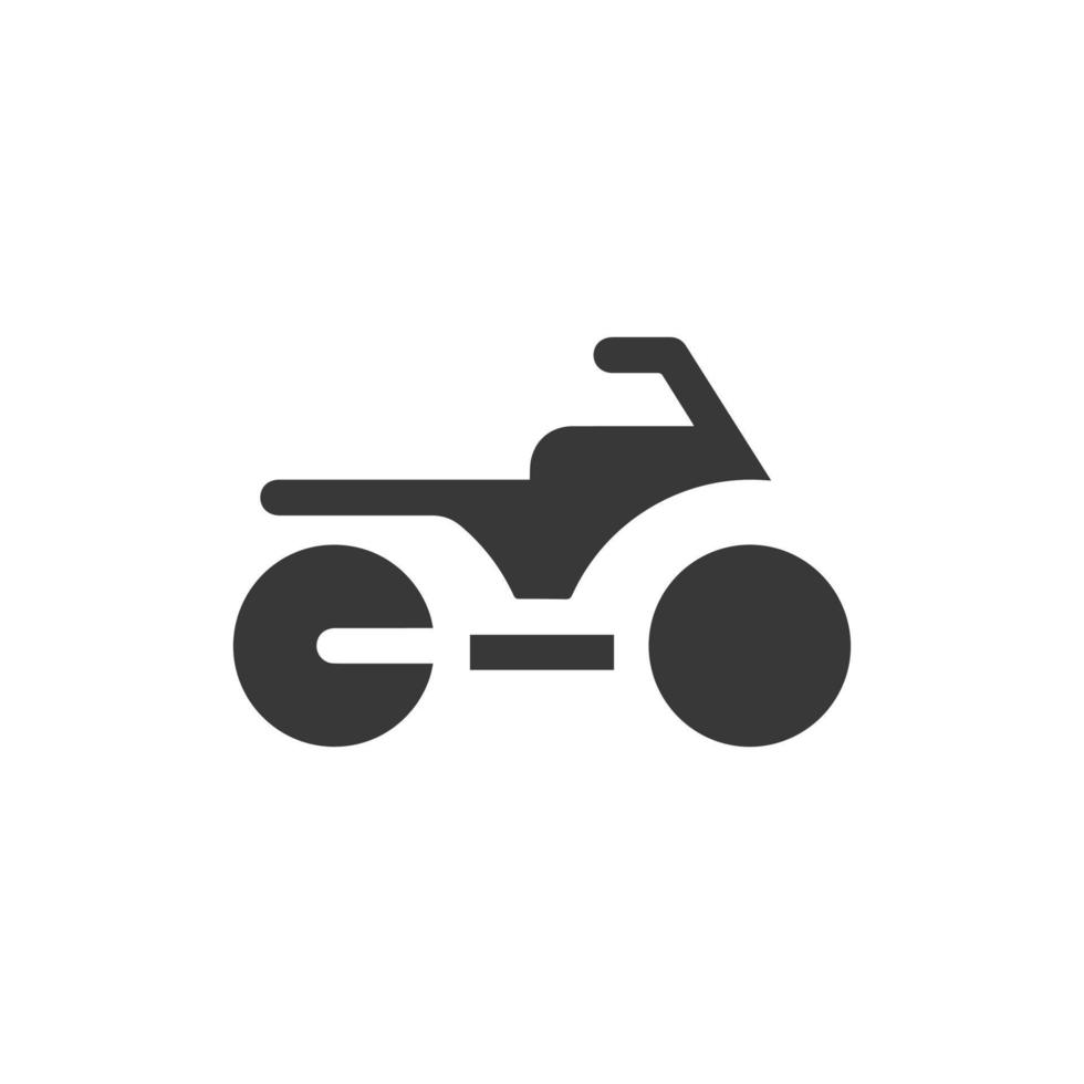 Motorrad schwarz Glyphe Symbol Vektor Bild