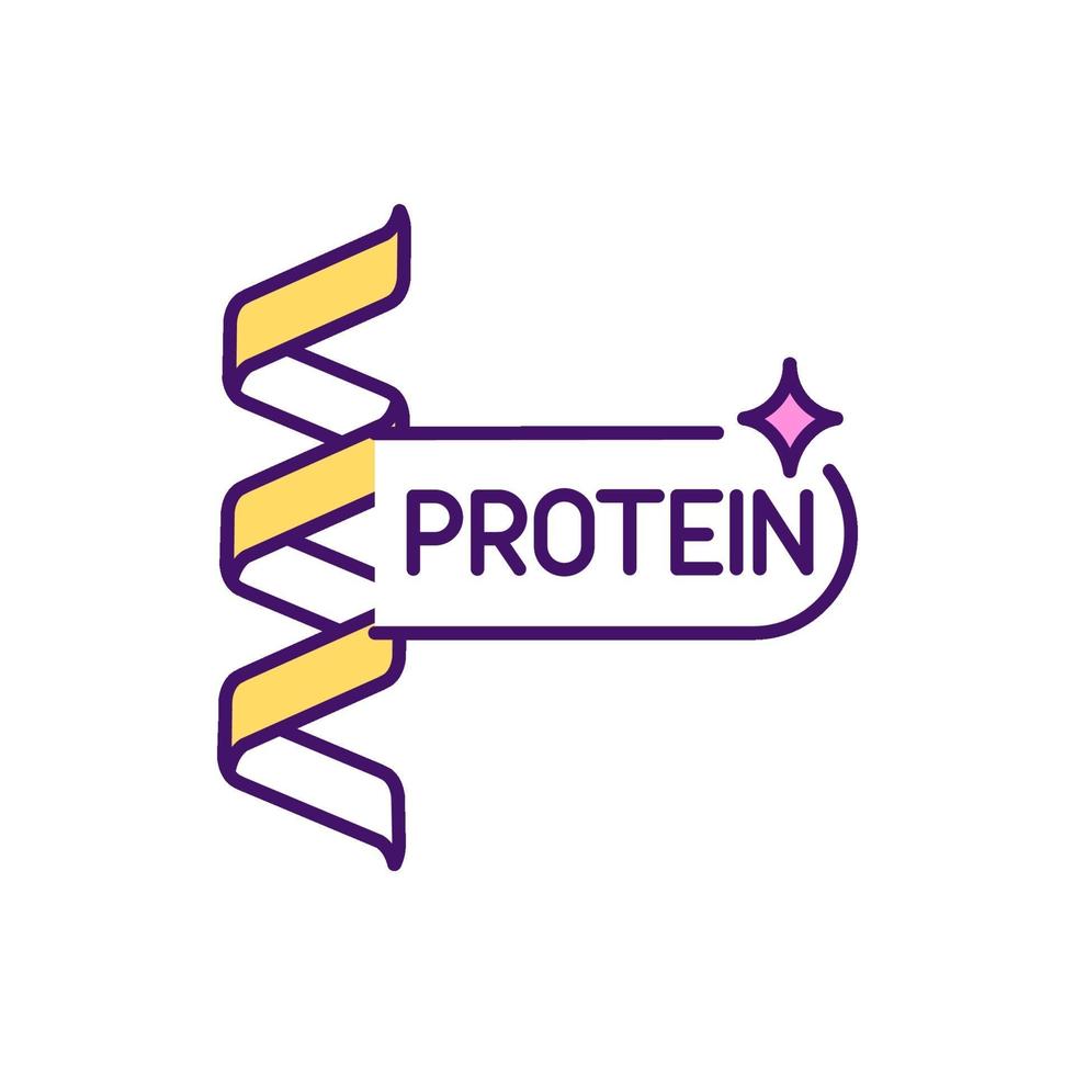 Protein im Lebensmittel-RGB-Farbsymbol vektor