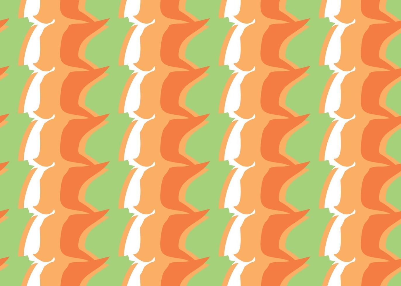 Vektor Textur Hintergrund, nahtloses Muster. handgezeichnete, orange, grün, weiße Farben.