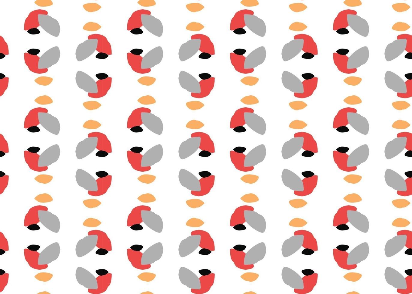 Vektor Textur Hintergrund, nahtloses Muster. handgezeichnete, graue, rote, schwarze, orange, weiße Farben.