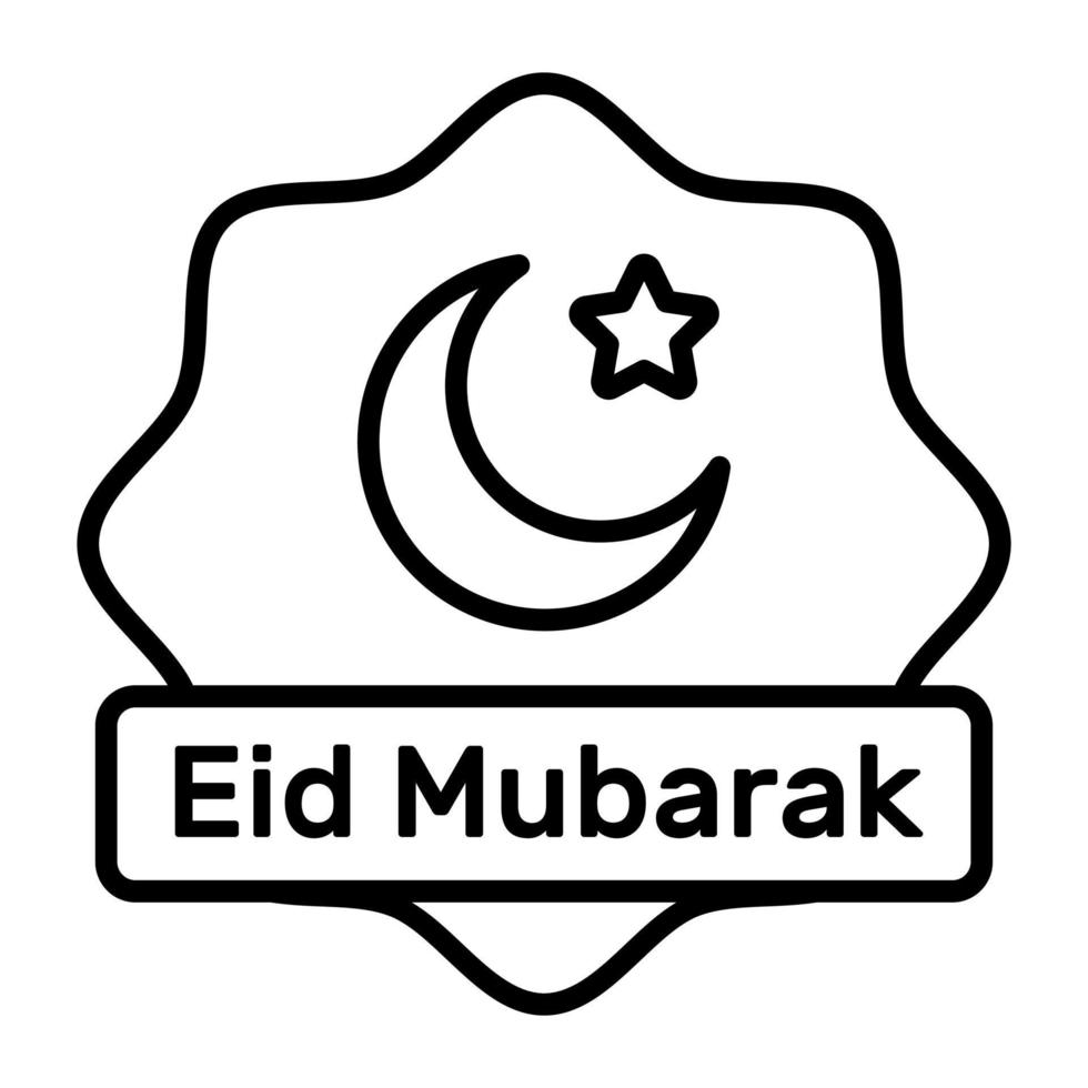 eid mubarak vektor design i modern och trendig stil, lätt till använda sig av ikon