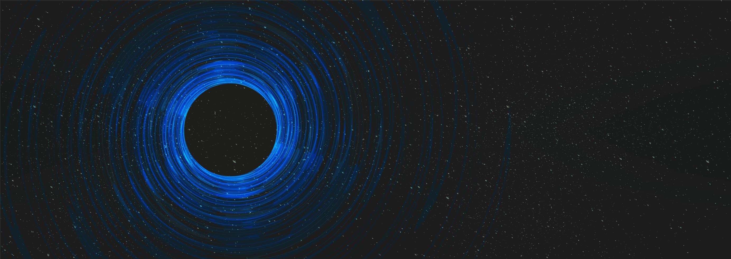 Vektor Schwarzes Loch auf kosmischem Hintergrund
