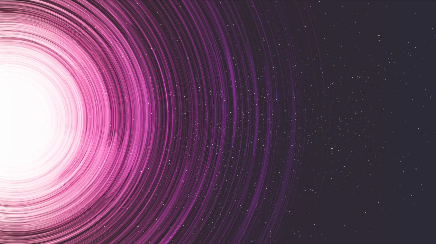 rosa spiralsvarta hål på galaxbakgrund vektor