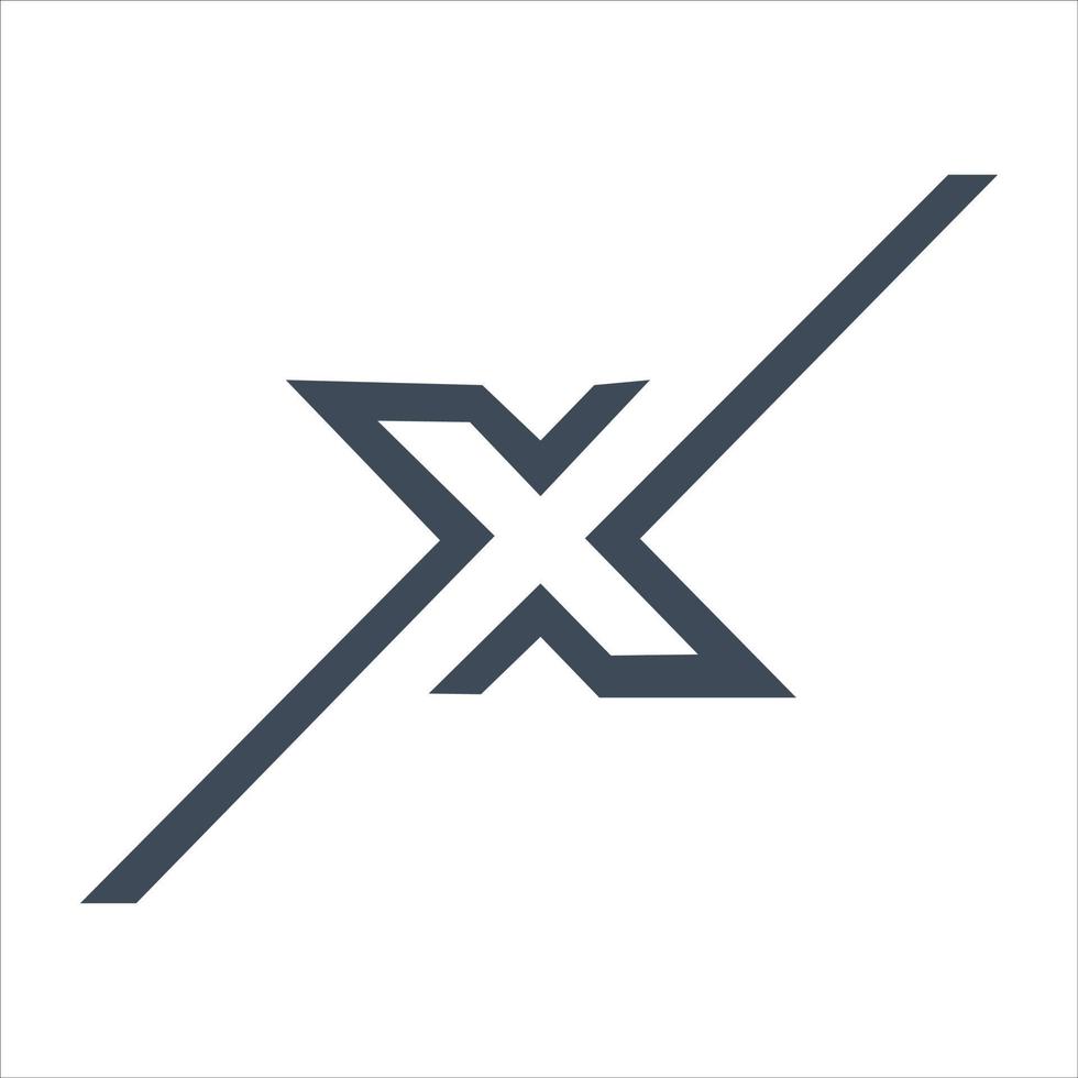 Brief x Logo Symbol und Vektor Design