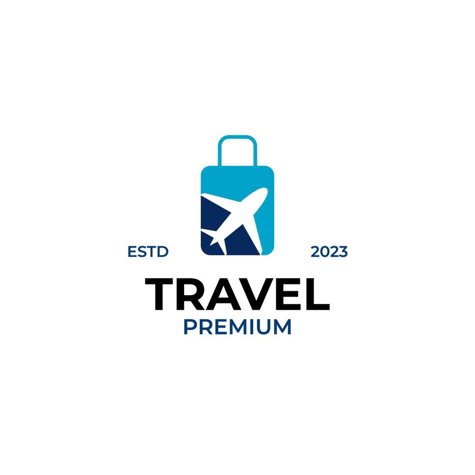 Vektor Reise Tasche Logo Design Konzept Illustration Idee