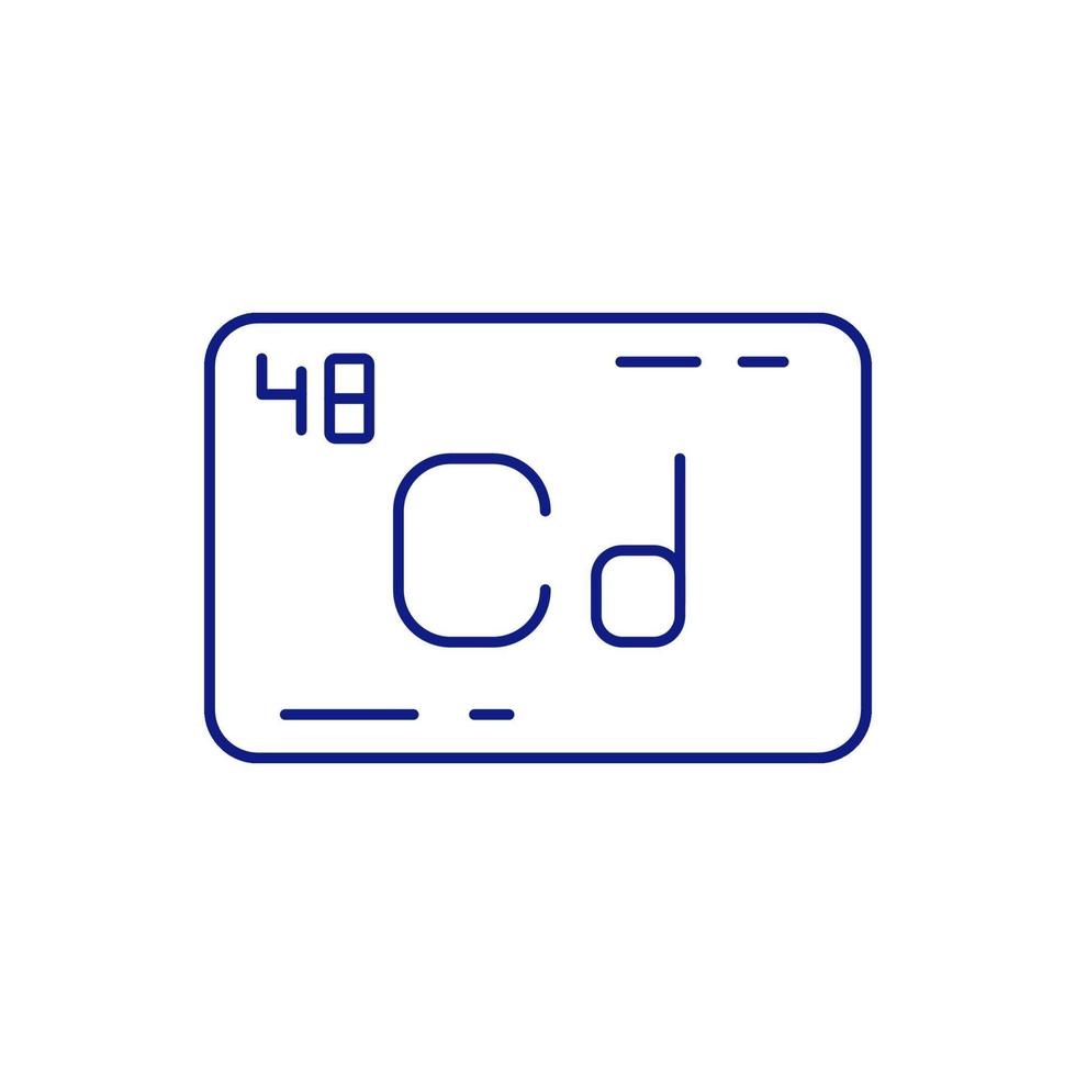 chemisches Element Cadmium RGB Farbikone vektor