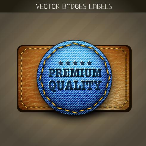 premium jeans etikett vektor