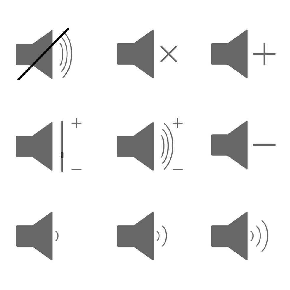 uppsättning ljud ikoner vektor