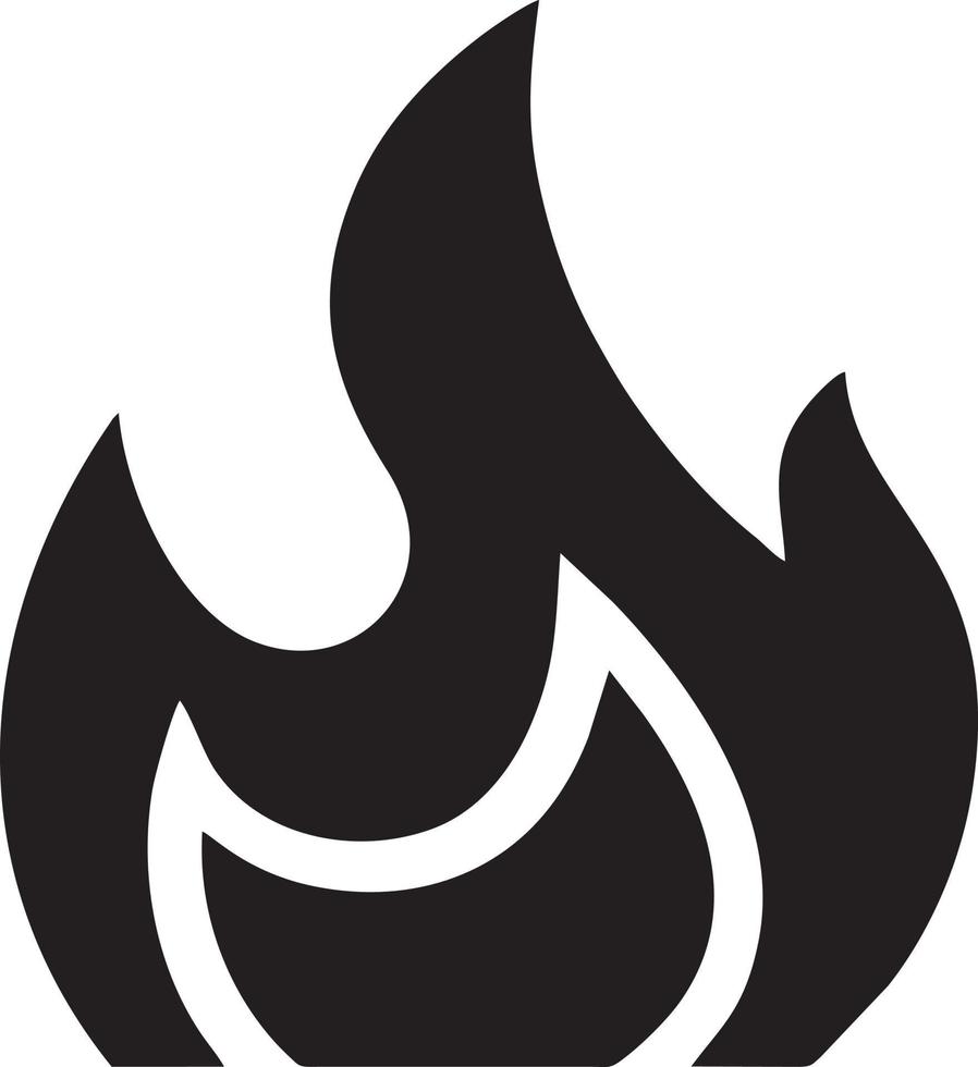 Feuer heiß Symbol Symbol Bild Vektor. Illustration von das Achtung Feuer brennen Bild Design. eps 10 vektor