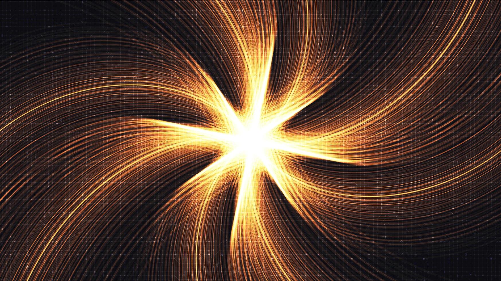 spiralförmiger goldener Technologiehintergrund vektor