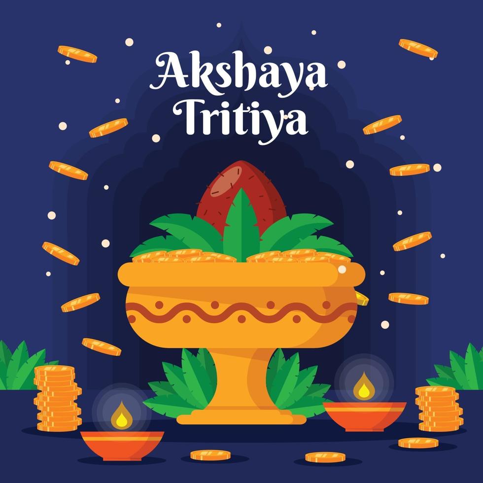 akshaya tritiya bakgrund vektor