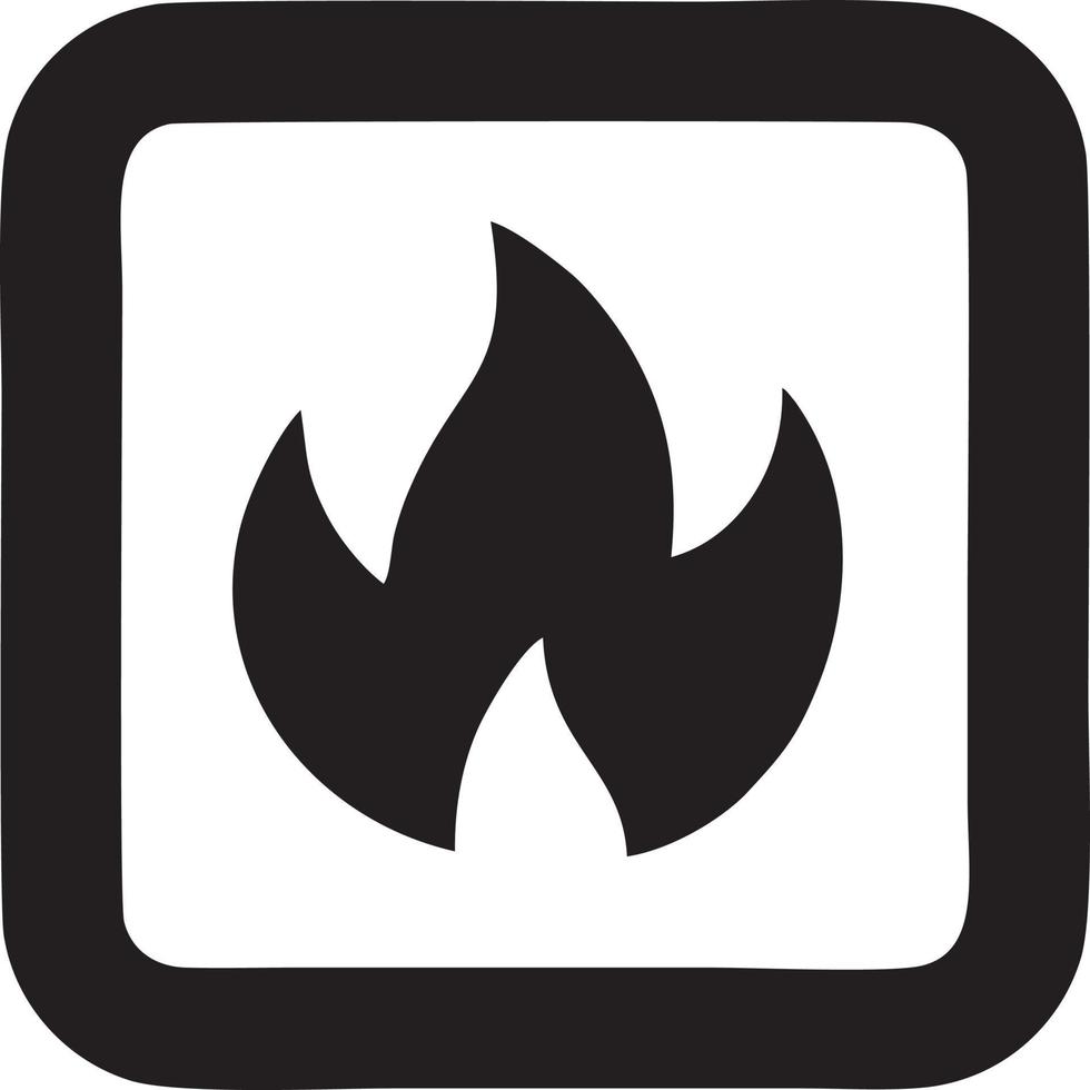 Feuer heiß Symbol Symbol Bild Vektor. Illustration von das Achtung Feuer brennen Bild Design. eps 10 vektor