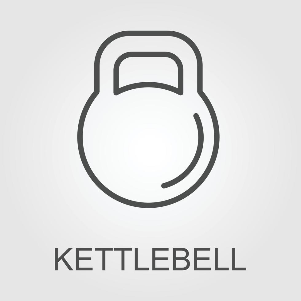 Kettlebell Vektor Symbol. Kettlebell Symbol Kessel Glocke Symbol Design sehr kreativ Design.