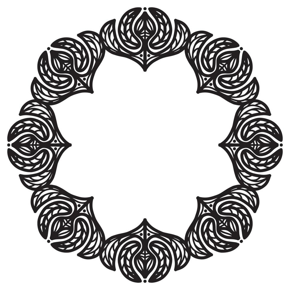 Mandala Rahmen mit abstrakt Blumen- Ornament vektor