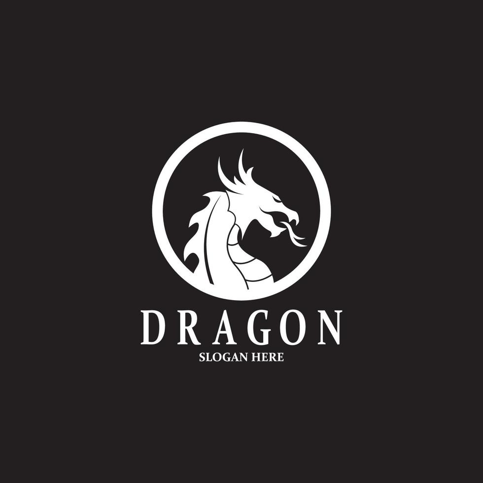 Drachen Silhouette Symbol Symbol Vektor Illustration