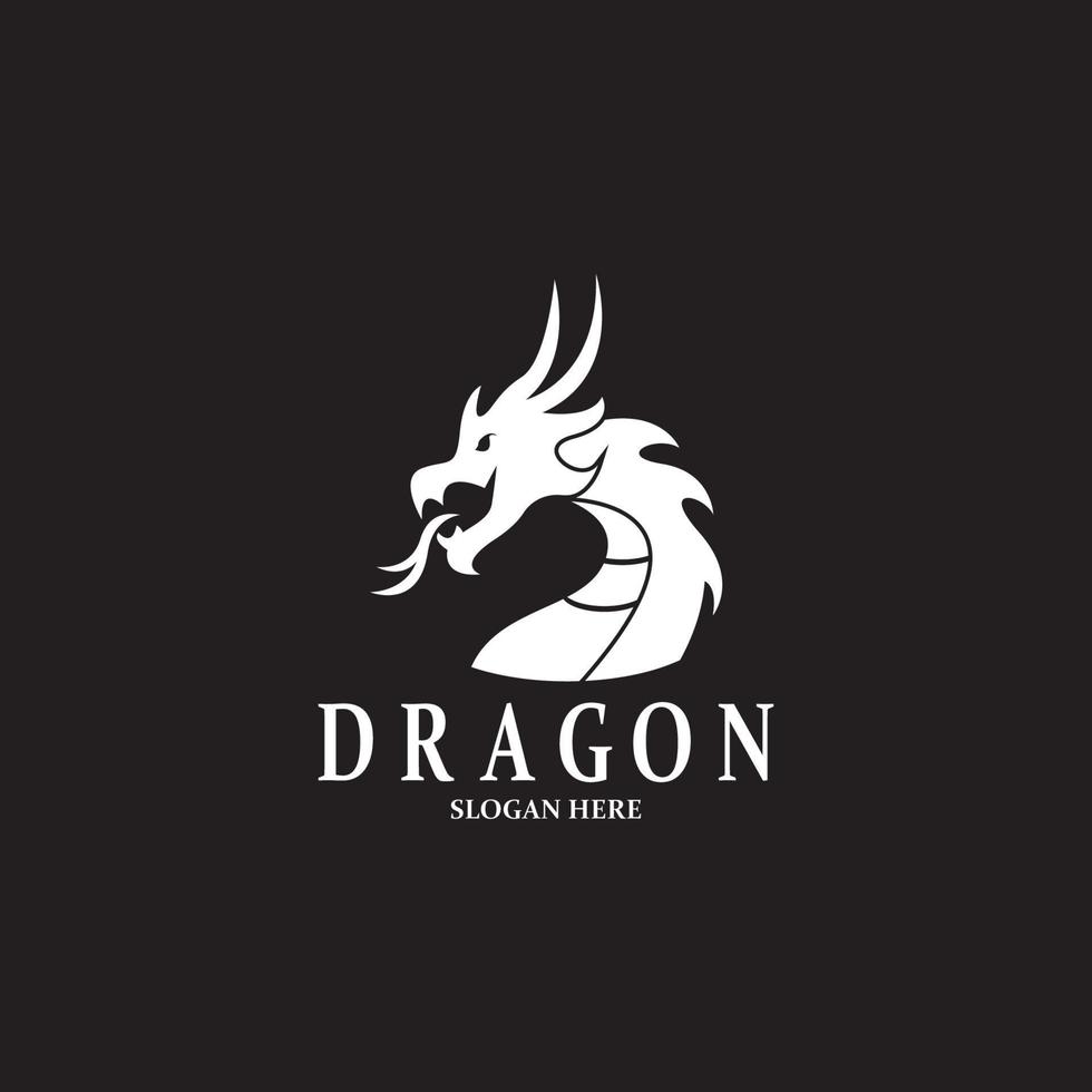 Drachen Silhouette Symbol Symbol Vektor Illustration