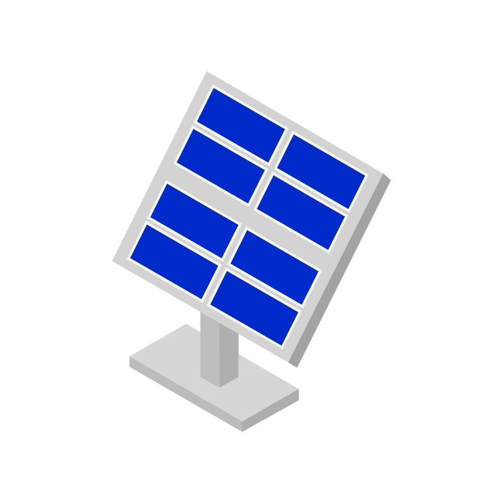 isometrisches Solarpanel auf weißem Hintergrund vektor