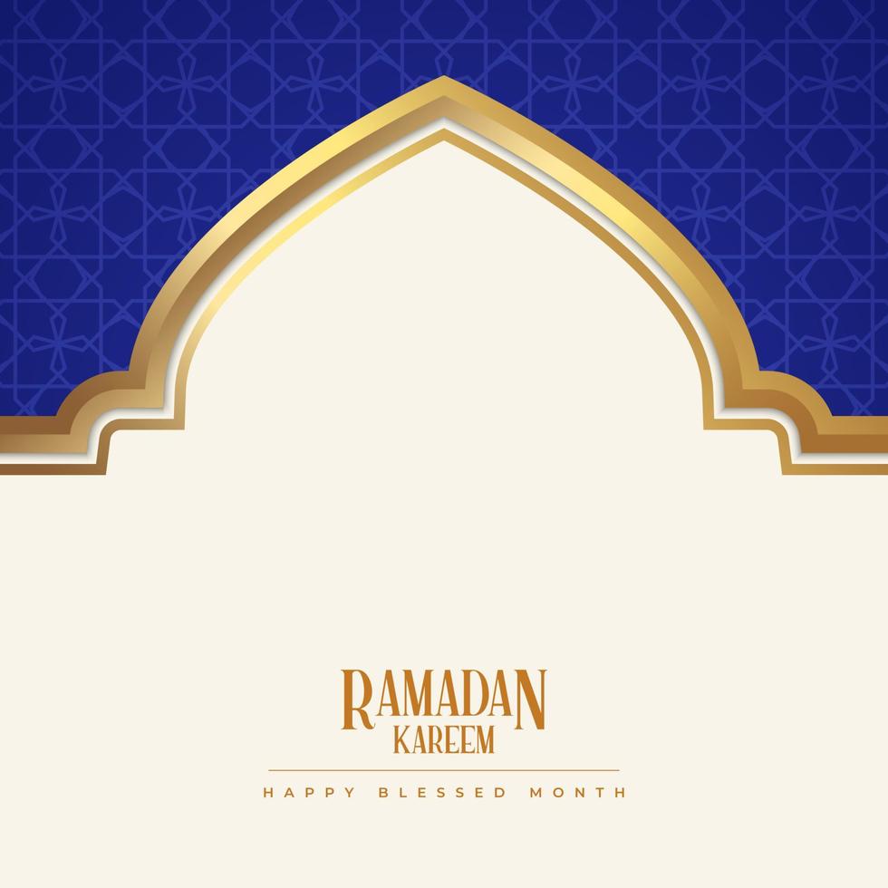 modern luxuriös Ramadan kareem islamisch Hintergrund Gruß vektor