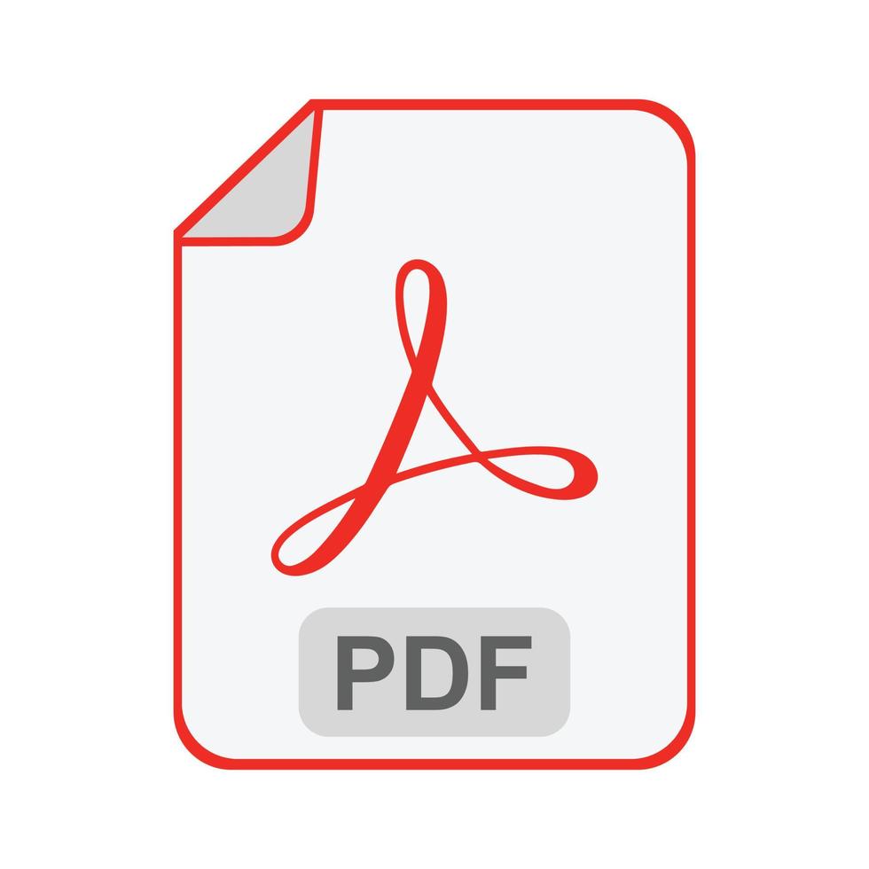 Datei Art Symbole. Format und Erweiterung von Unterlagen, pdf Symbol vektor