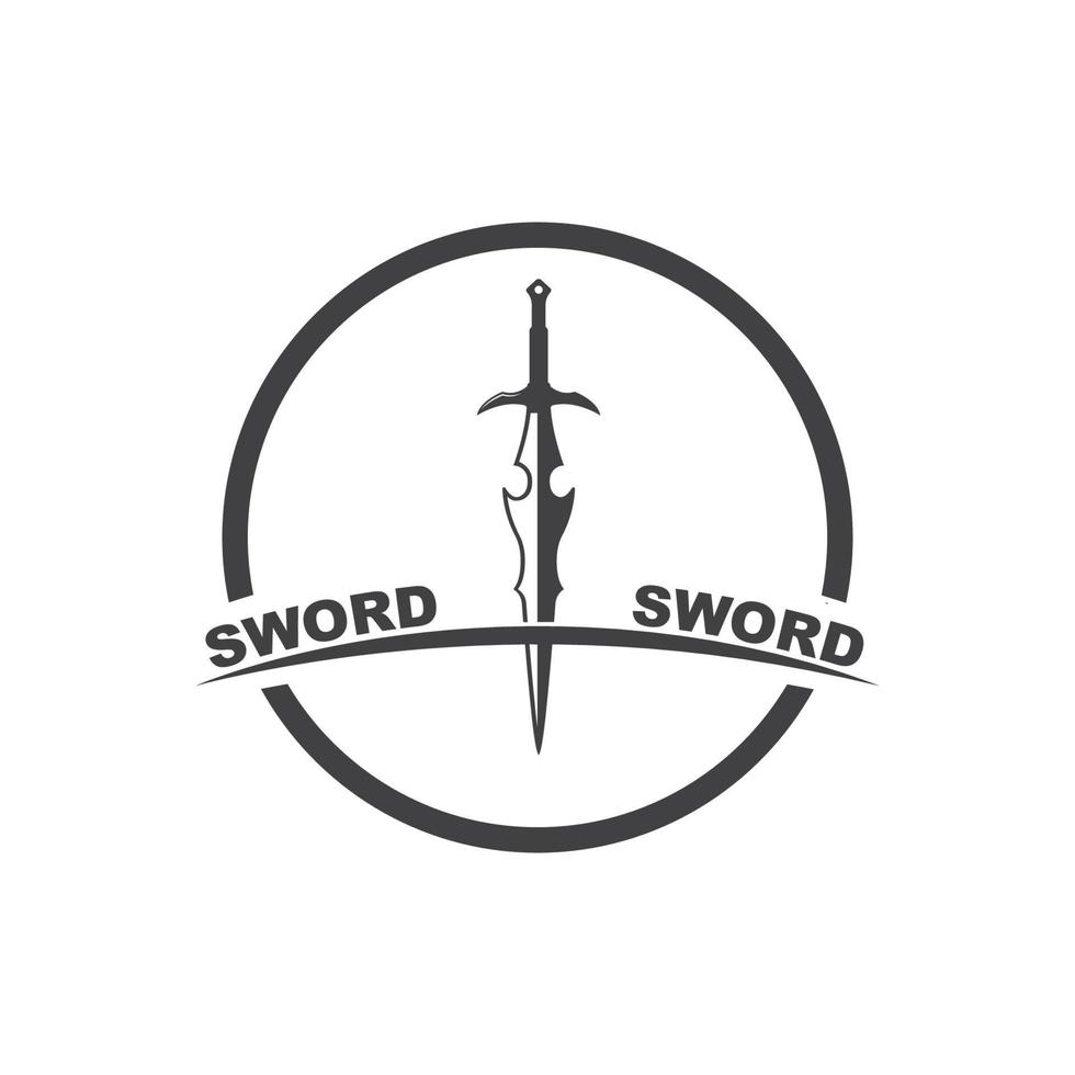 Schwert Logo Symbol Vektor Illustration Design