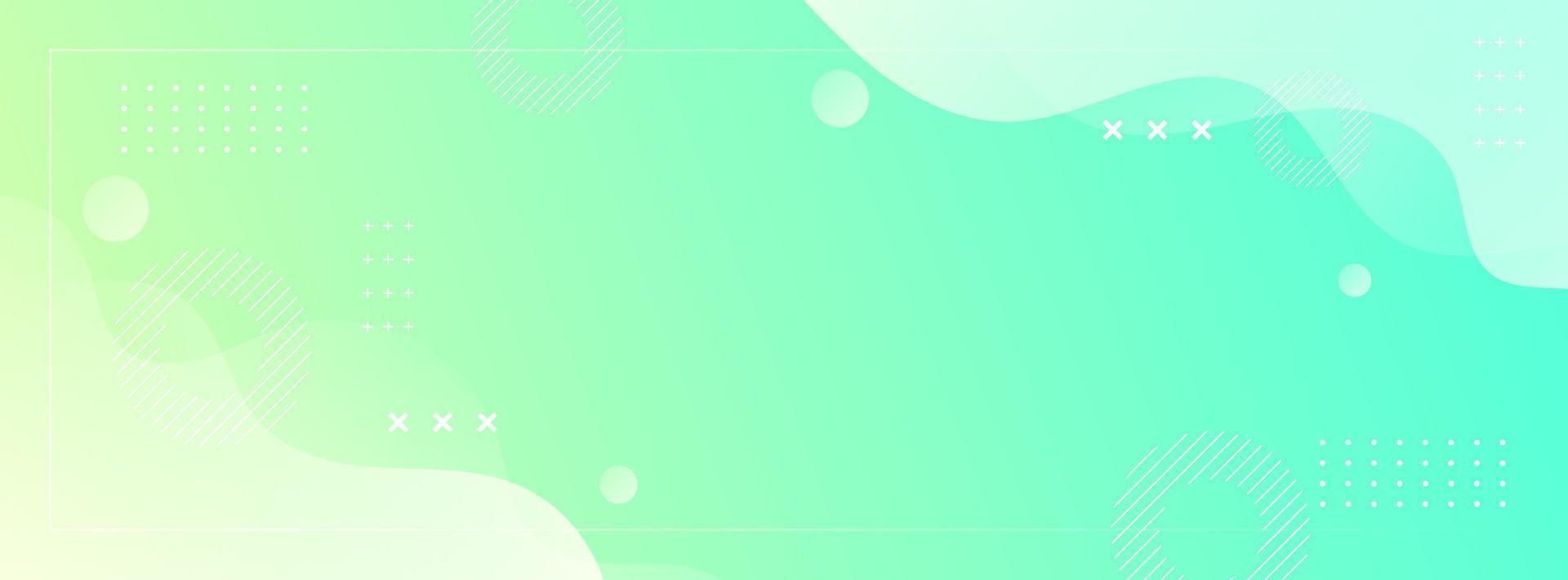 Banner Hintergrund. bunt, Gelb Grün Gradation, Welle bewirken vektor