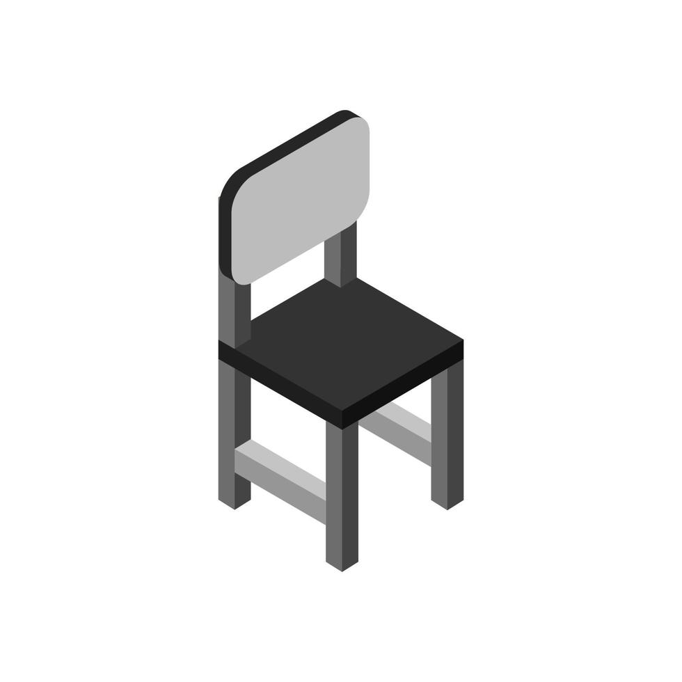 isometrisk stol på vit bakgrund vektor