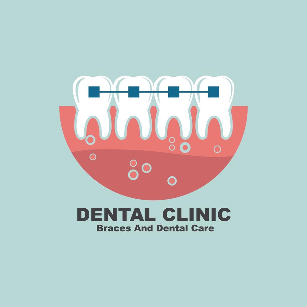 dental klinik ikon logotyp vektor illustration design