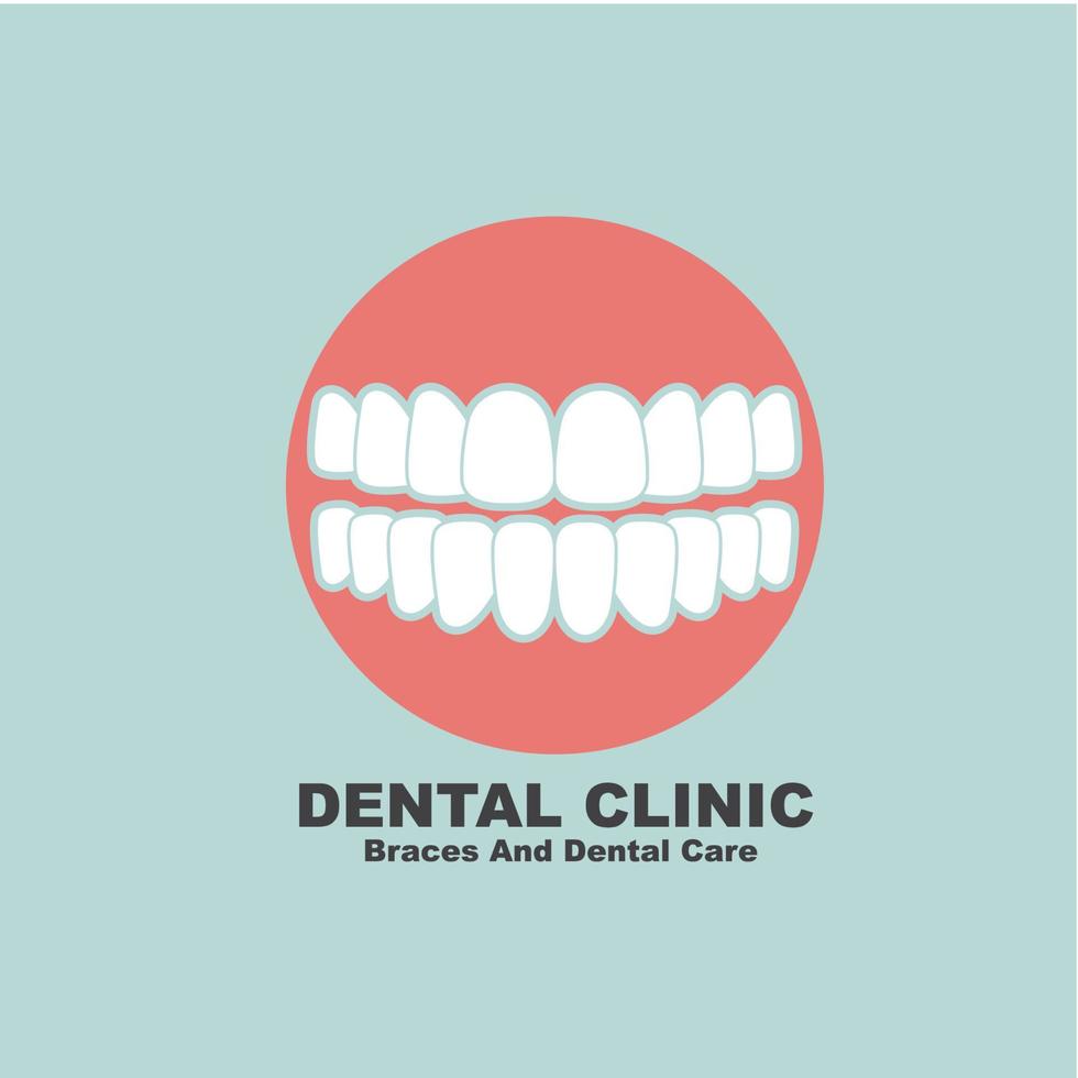 Dental Klinik Symbol Logo Vektor Illustration Design