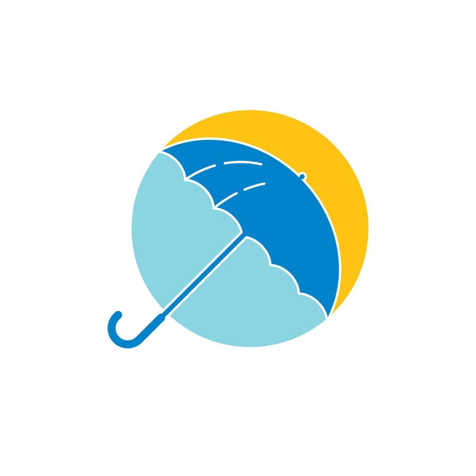 Regenschirm Logo Symbol Vektor Illustration