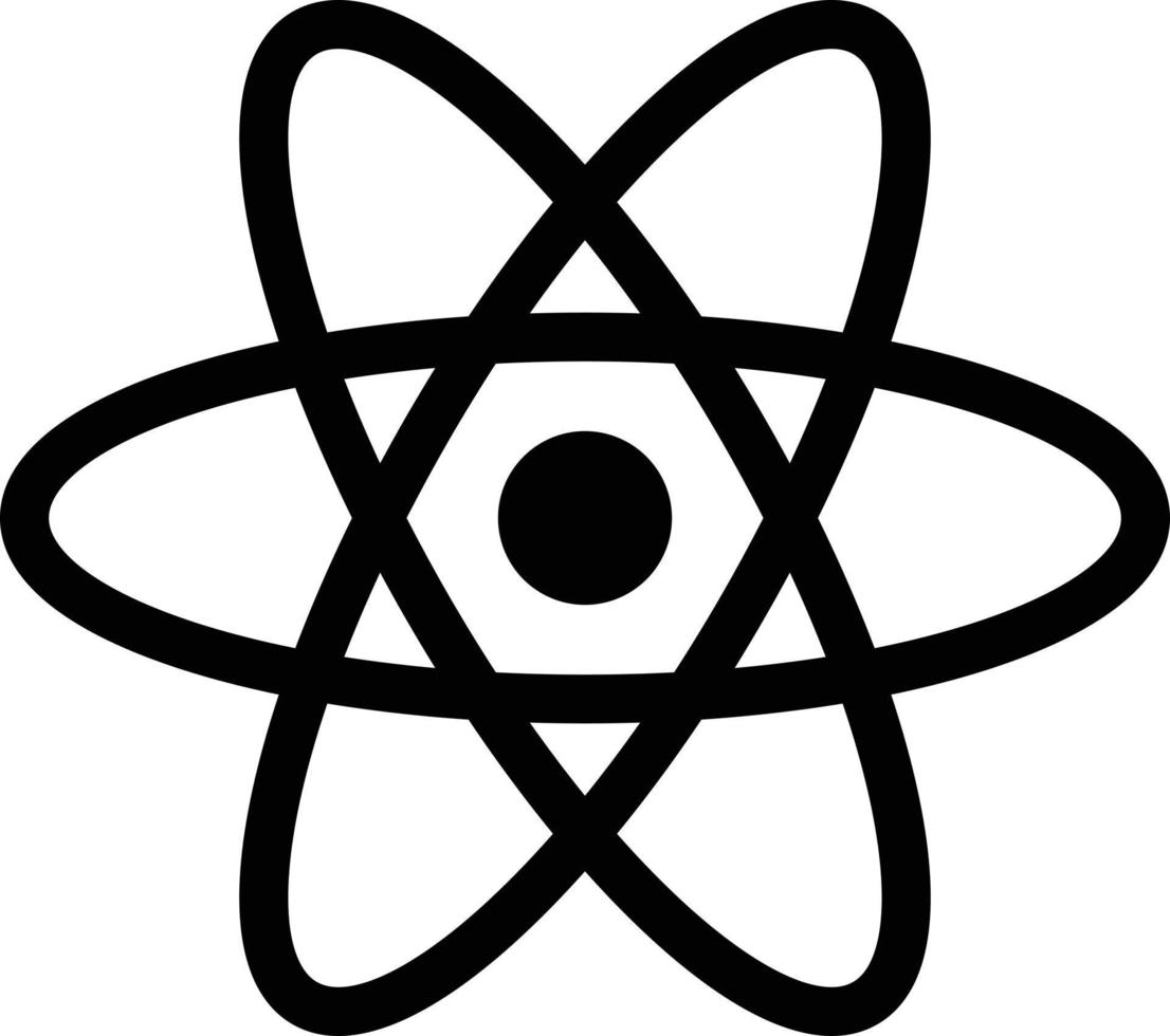 Atom Symbol auf ein Weiß Hintergrund . Molekül Symbol Symbol vektor