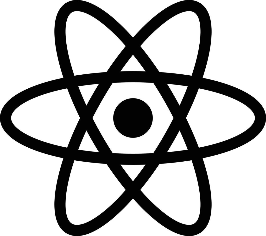 atom symbol på en vit bakgrund . molekyl ikon symbol vektor