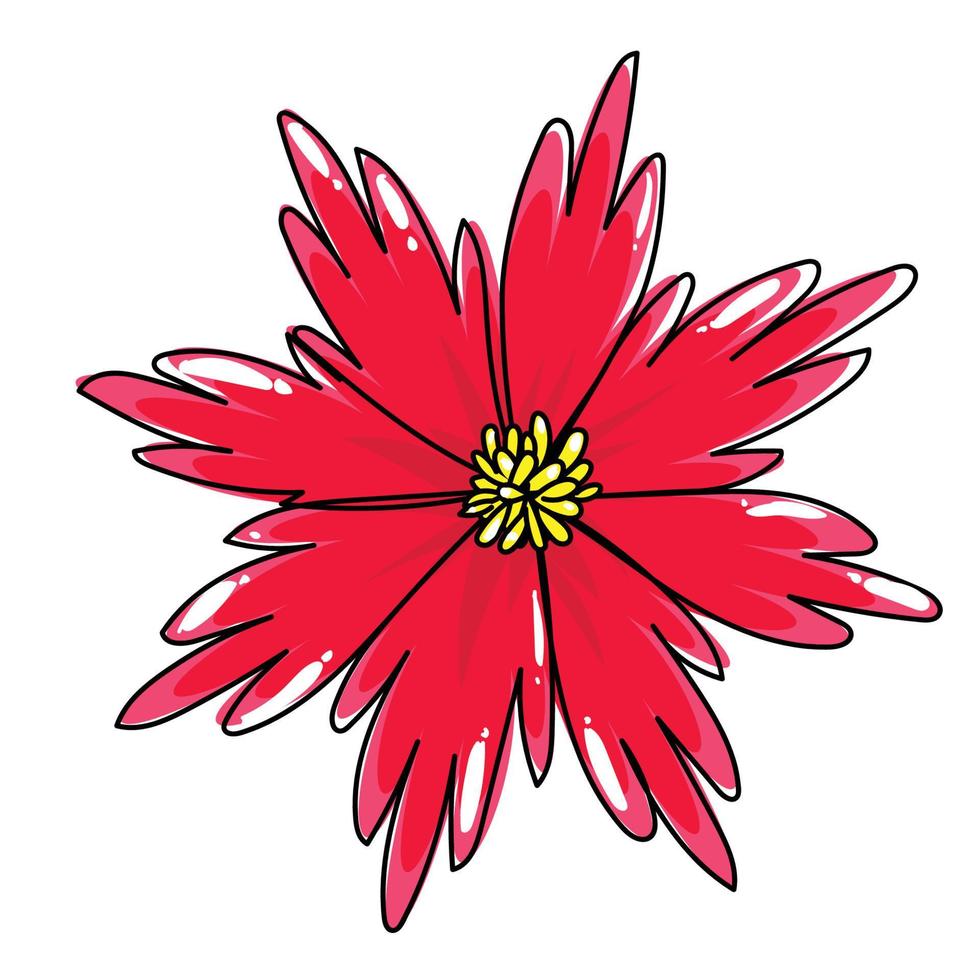 hand teckning blommor element uppsättning 01 vektor