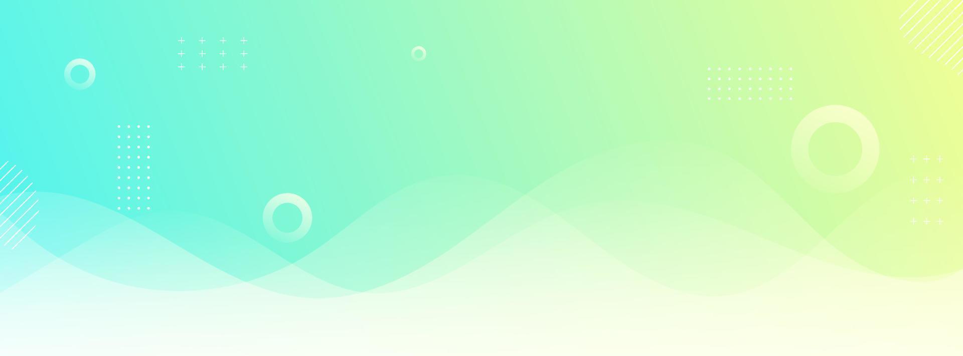 Banner Hintergrund. bunt, Gradation von Blau und Gelb ,Welle bewirken vektor