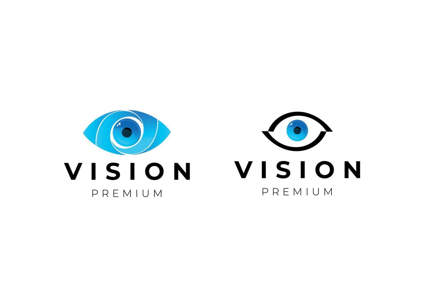 vision eye logotyp formgivningsmall vektor