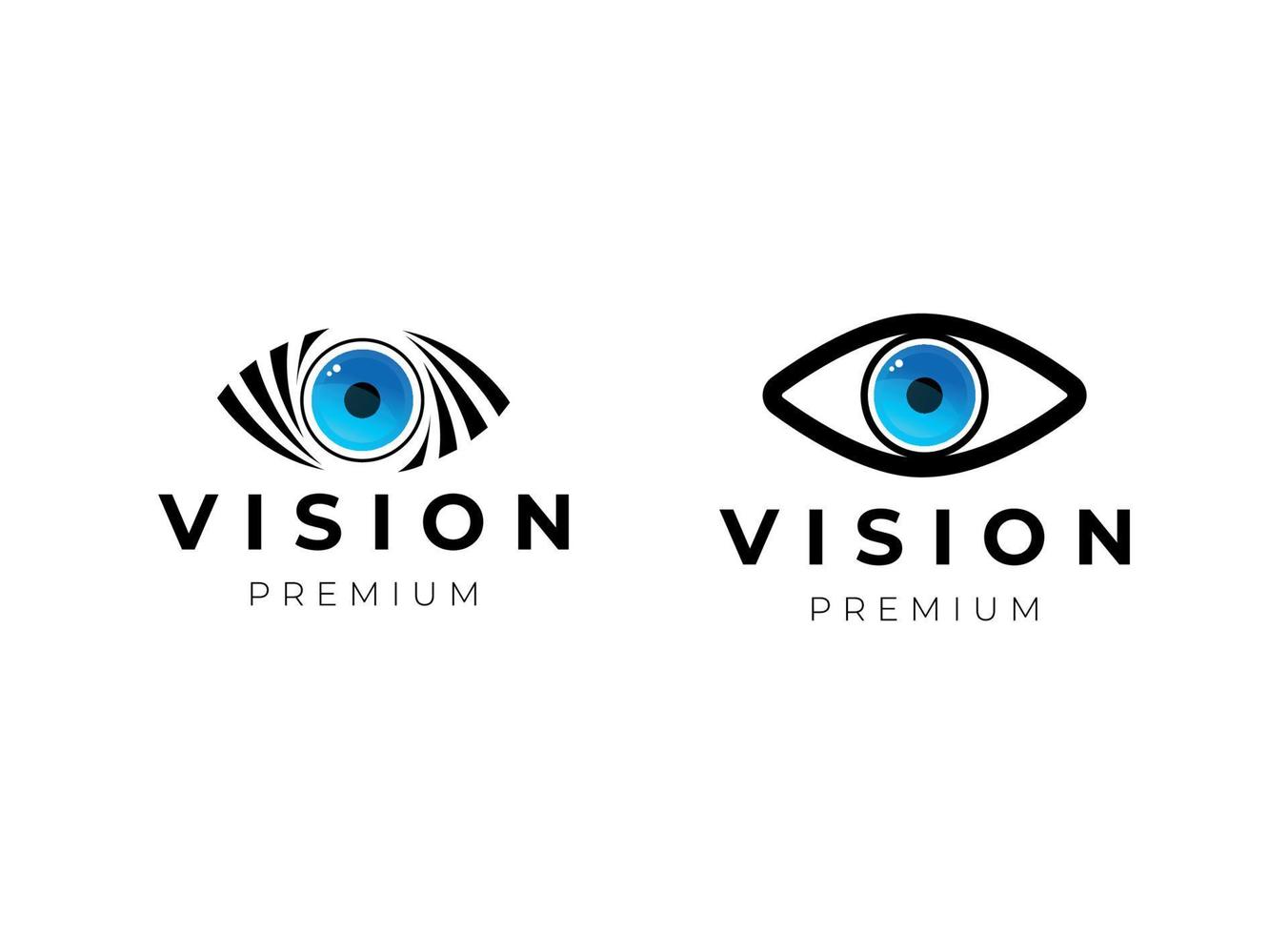 vision eye logotyp formgivningsmall vektor