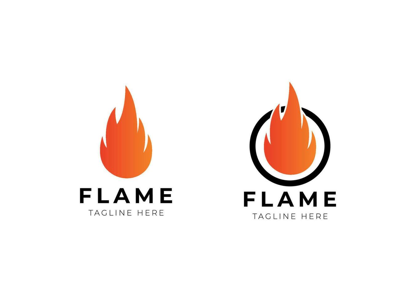 brand flamma ficklampa logotyp design vektor