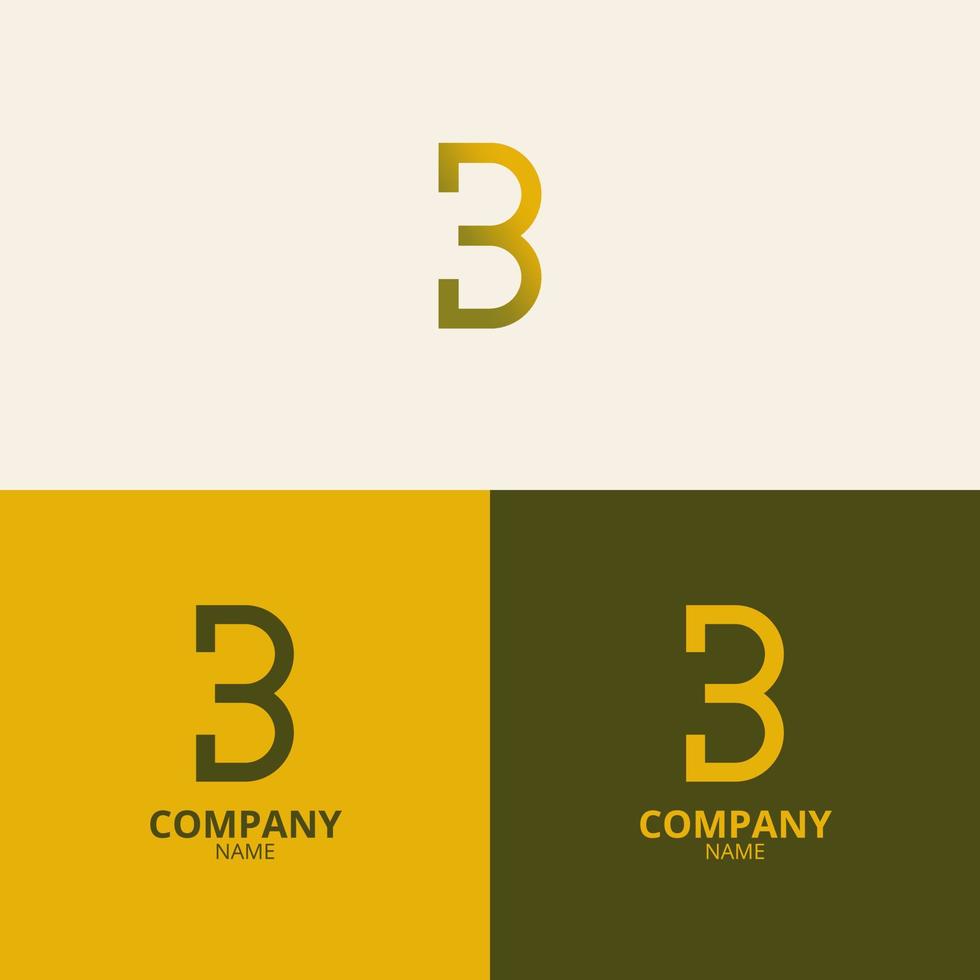 das Brief b Logo mit ein sauber und modern Stil ebenfalls Verwendet ein luxuriös Gold Gradient Farbe, welche ist perfekt zum Stärkung Ihre Unternehmen Logo branding vektor