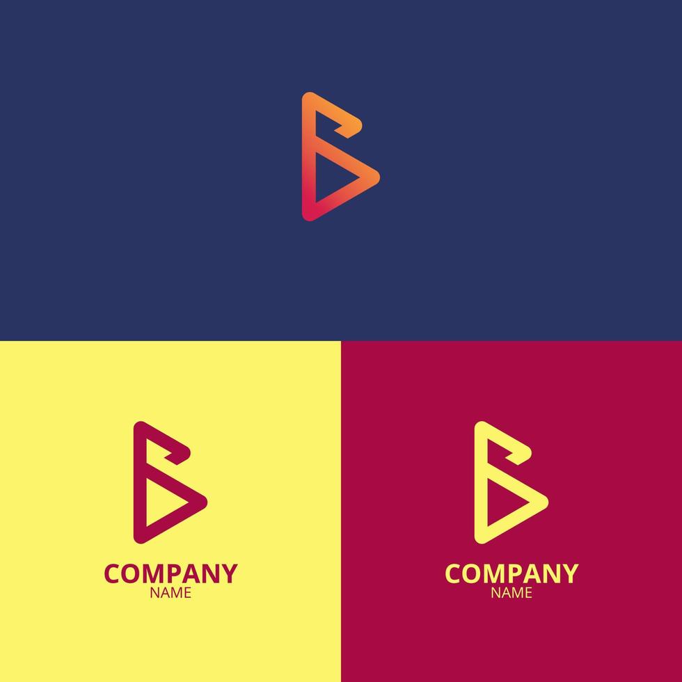 das Brief b Logo mit ein sauber und modern Stil ebenfalls Verwendet ein Gradient Farbe von auffällig rot und verblasst Gelb Das hat ein Fachmann fühlen, perfekt zum Stärkung Ihre Unternehmen Logo branding vektor