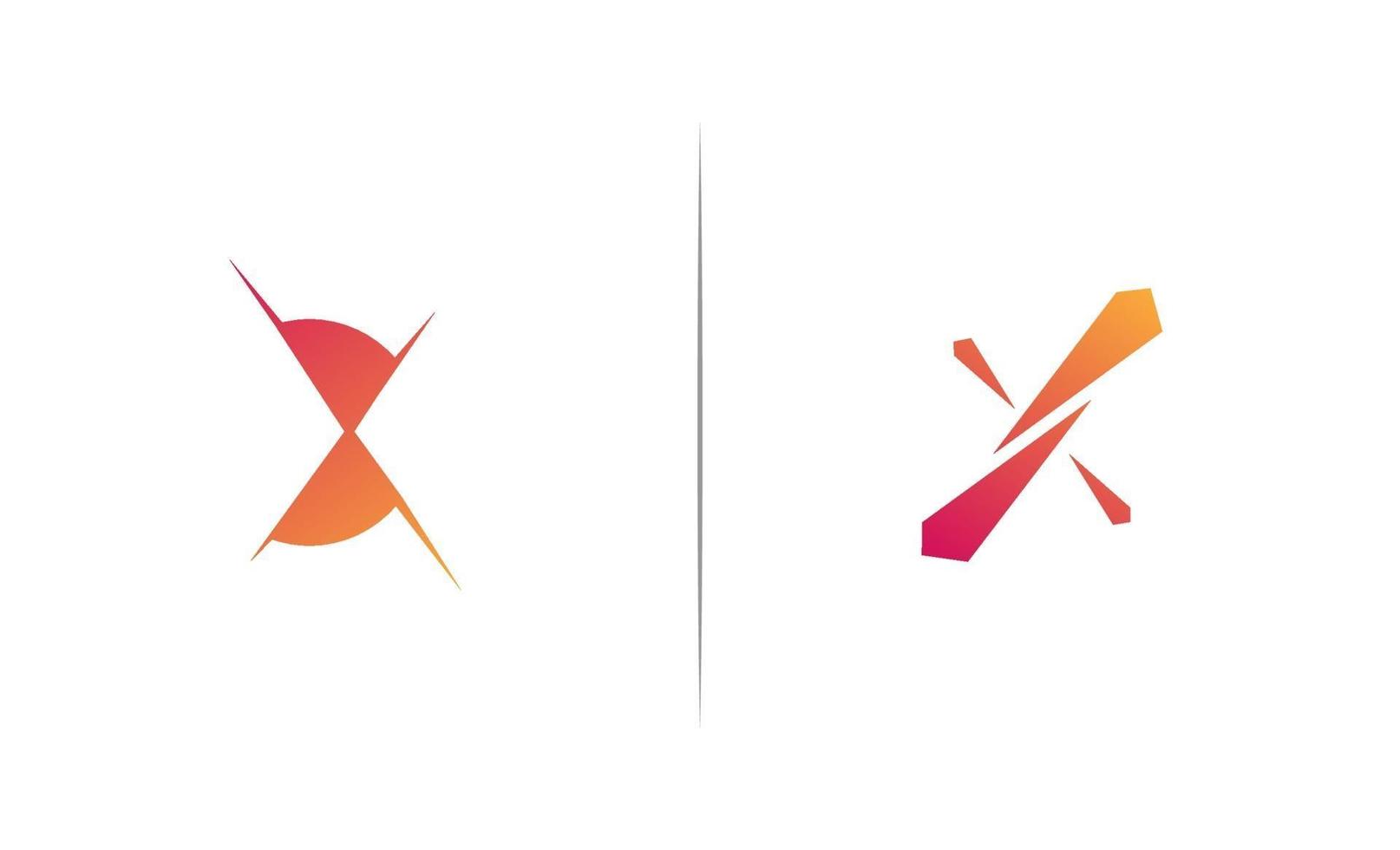 brev x abstrakt logotyp mall vektorillustration vektor