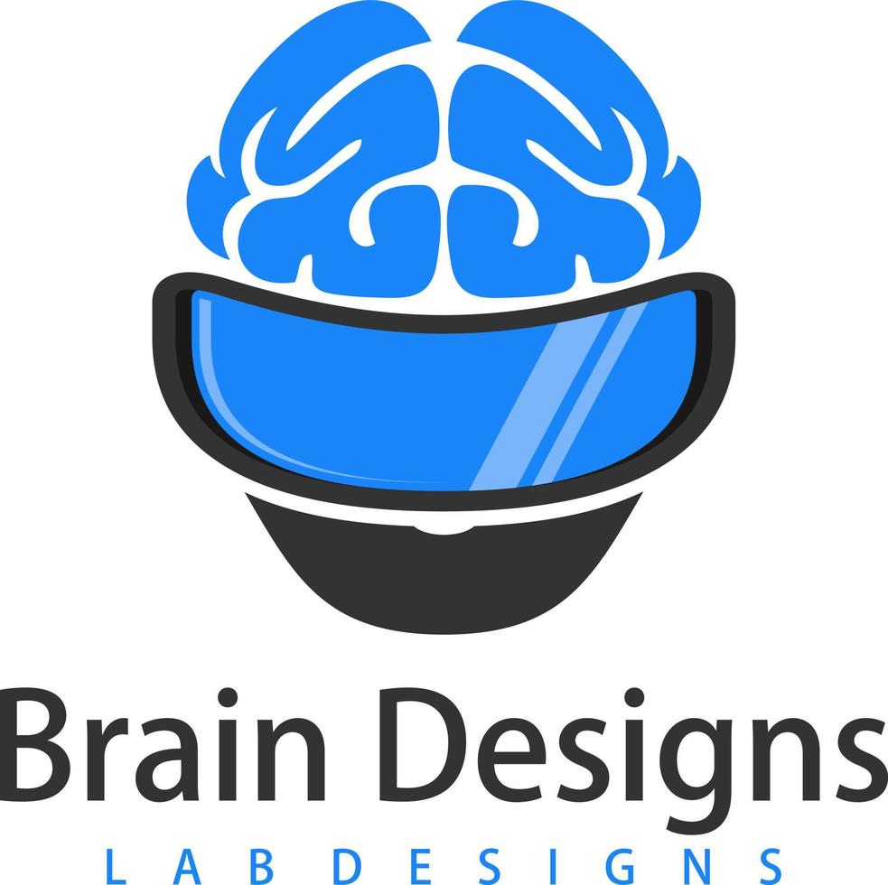 hjärna logotyp ikon design vektor