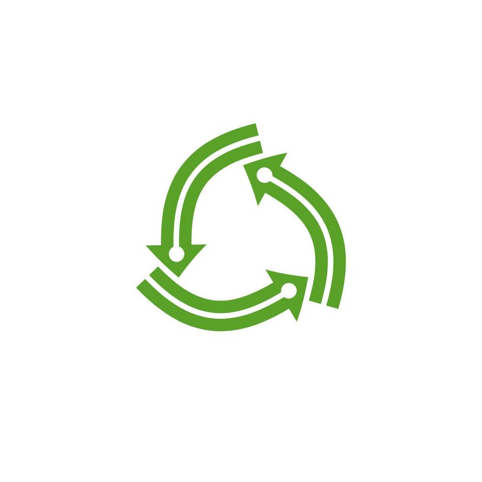 recyceln Technik Logo. Vektor Illustration.