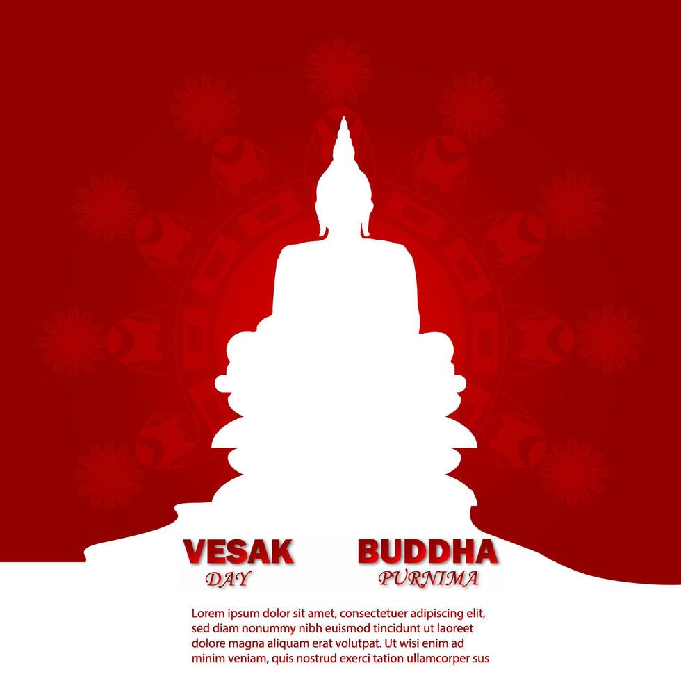 Vektor Illustration von Buddha Purnima