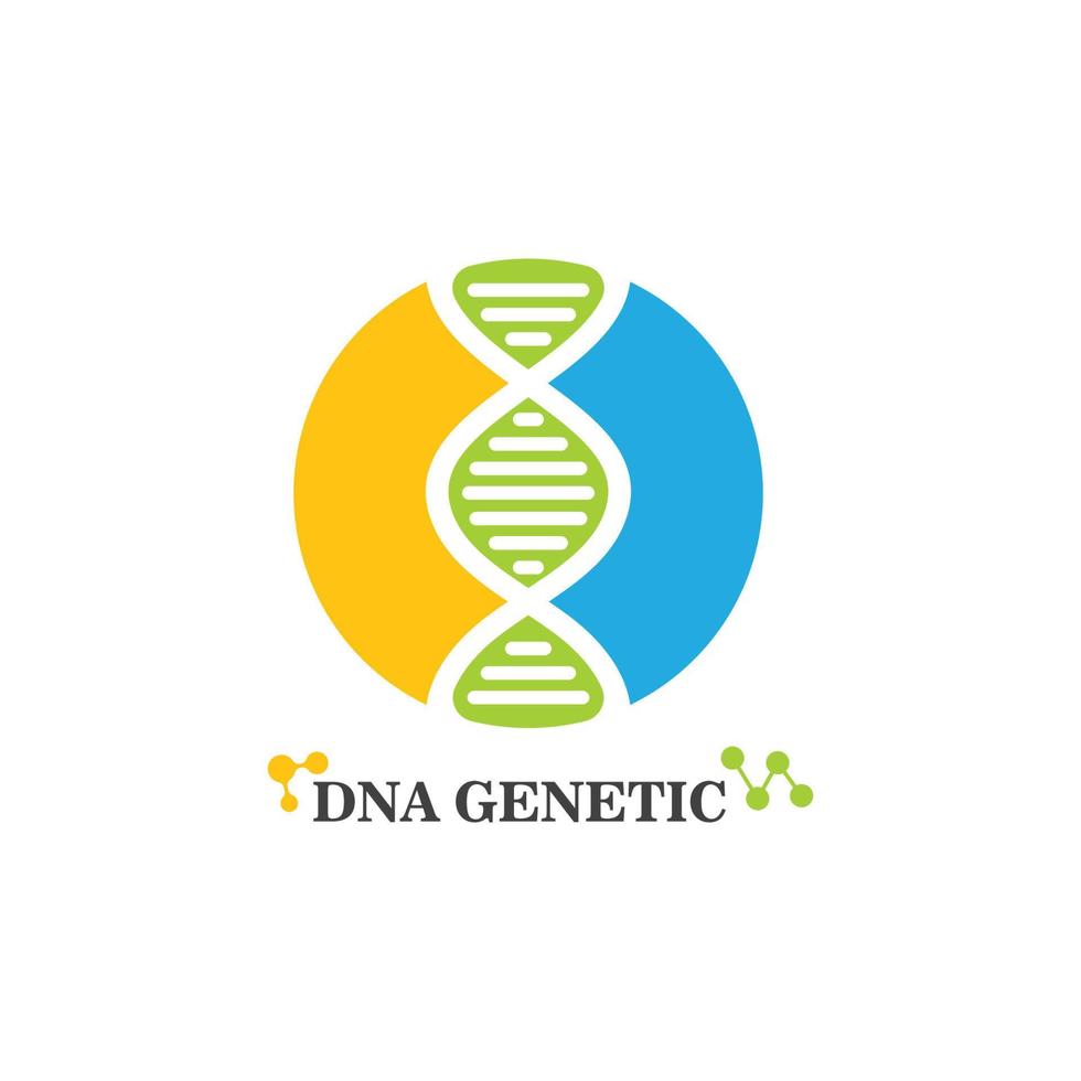 dna genetisk logotyp ikon illustration vektor